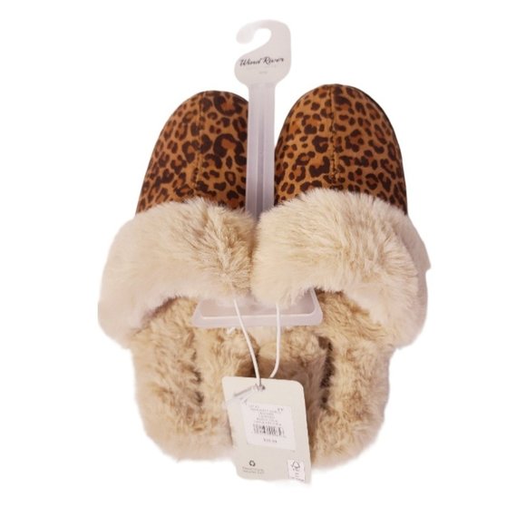 NWT Suede Faux Fur Mule Slippers - Size Medium - Picture 5 of 6